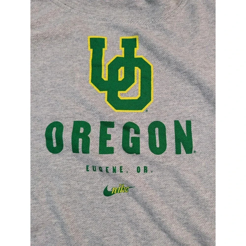 Nike Oregon Ducks Women Sweatshirt Small Mock Neck Gray Activewear Mew No Tags